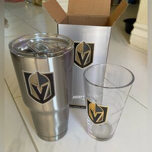 VGK : Brand New 30oz Tumbler & Beer Pilsner Glass but no tags